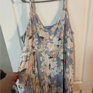 Torrid Blue Floral Super Soft Knit Dress